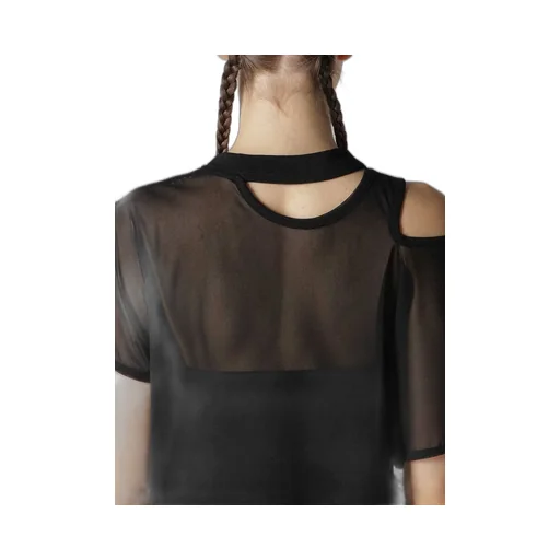 Tulle Slit French Sleeve T-Shirt