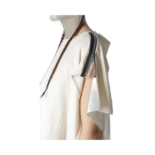 Natural Smooth Square Zip T-Shirt