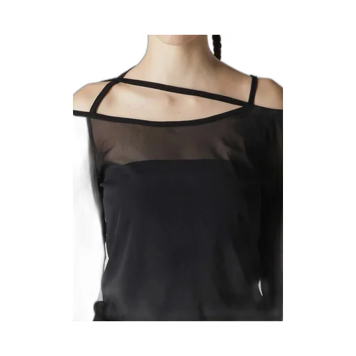 Tulle String Detail Long Sleeve T-Shirt
