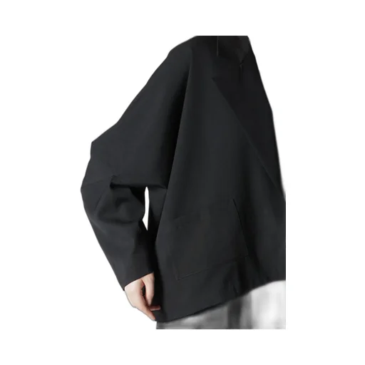 Wool Gabardine Elbow Patch Short Jacket