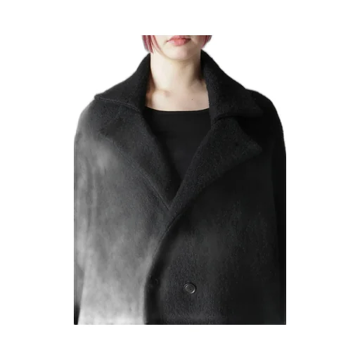 Sheep Pile Long Jacket With Double Front Bottun