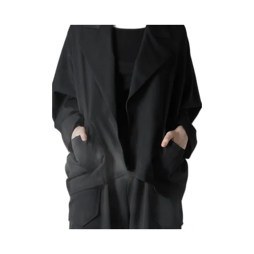 Wool Gabardine Elbow Patch Short Jacket