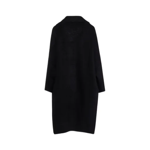 Sheep Pile Long Jacket With Double Front Bottun