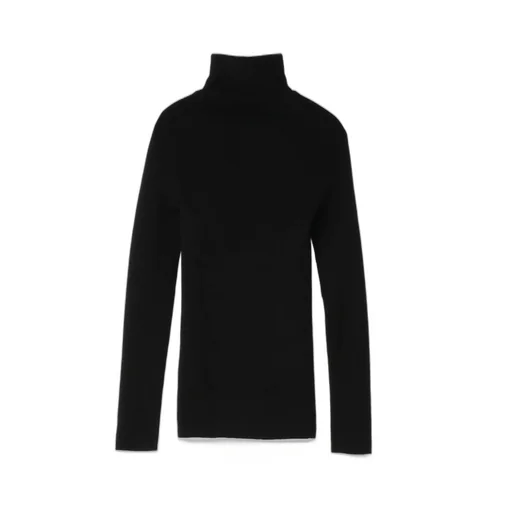 Standard Wool Plain Side Stitch Washable Short Turtle Neck Knit