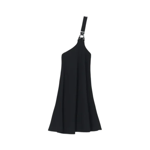 Wool Gabardine Shoulder Strap Skirt
