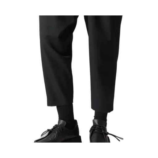 Wool Gabardine Elastic Waist Pants