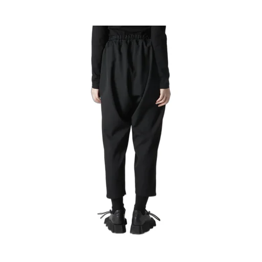 Wool Gabardine Elastic Waist Pants