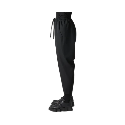 Wool Gabardine Elastic Waist Pants
