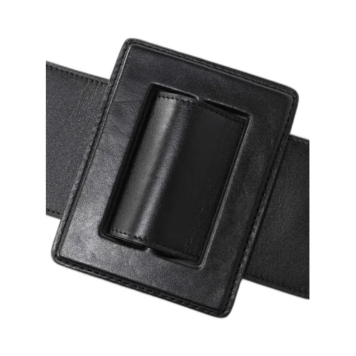 Oil Smooth Leather Buckle Belt