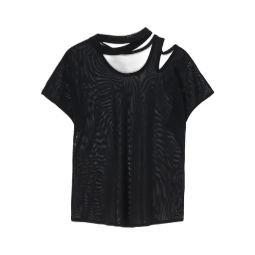 Tulle Slit T-Shirt