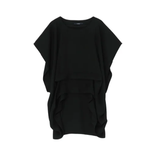 Double Satin Front Tuck Pullover