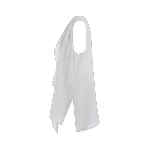 Ramie Lawn Double Front Drape Shirt