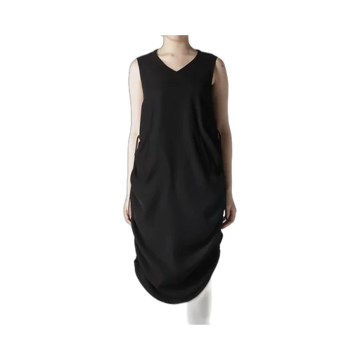 Double Satin Side Gathers Dress
