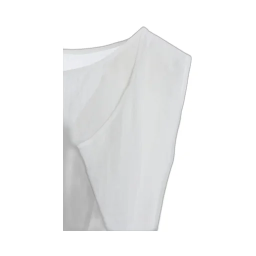 Ramie Lawn Double Front Drape Shirt