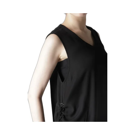 Double Satin Side Gathers Dress