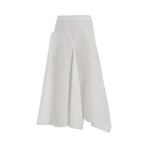 Cotton Linen Dump Asymmetric Skirt
