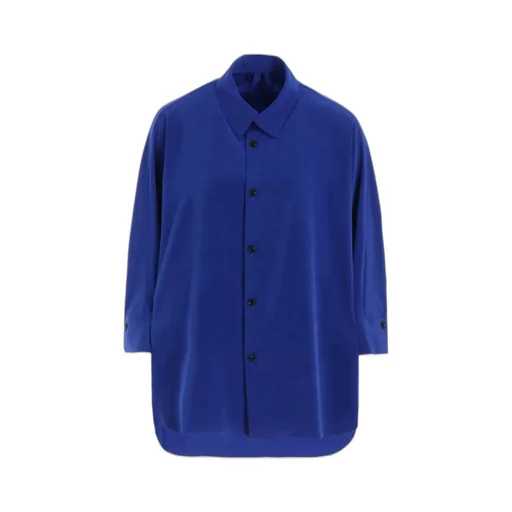 Crepe De Chine Half Sleeve Cape Blouse