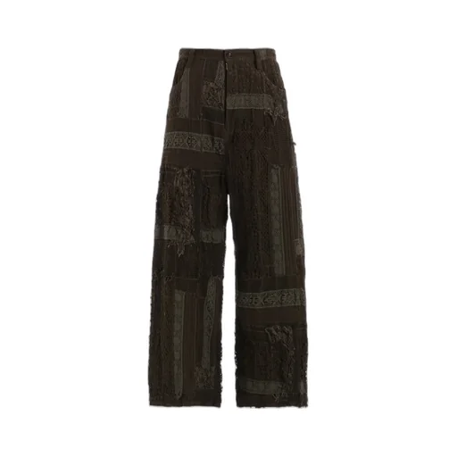 Lace Patchwork Strait Pants