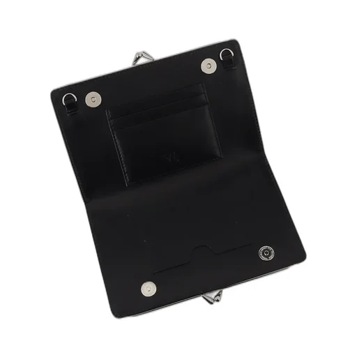 Glossy Smooth Metal Clasp Shoulder Bag