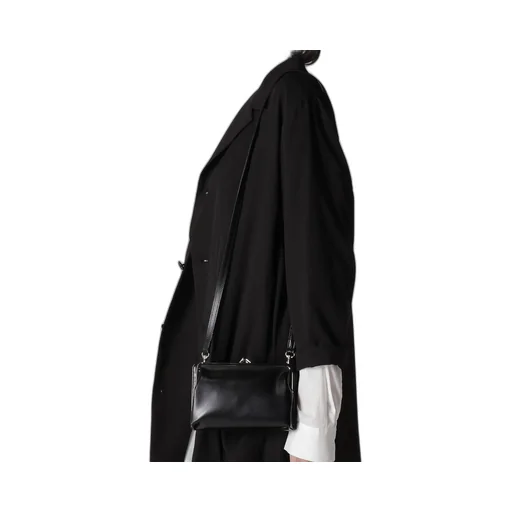 Glossy Smooth Metal Clasp Shoulder Bag