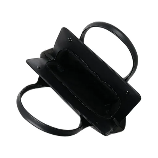 Smooth Leather Combination Clasp Bag