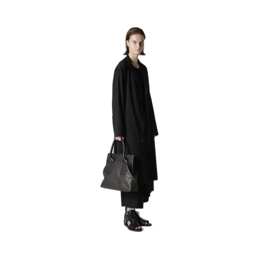 Smooth Leather Combination Clasp Bag