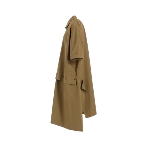 [Y's Born Product] Cotton Twill Half Sleeve Asymmeteric Dress