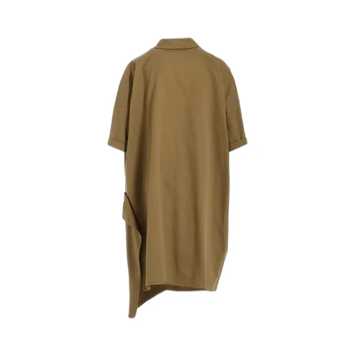 [Y's Born Product] Cotton Twill Half Sleeve Asymmeteric Dress