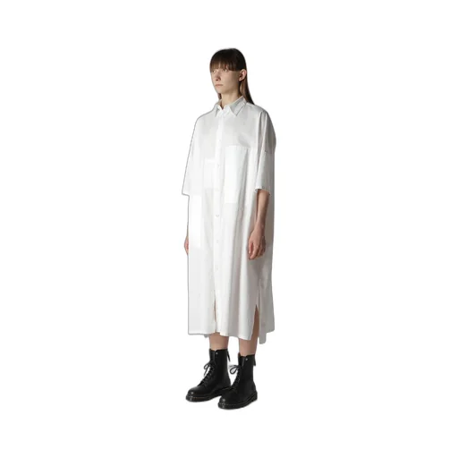 [Y's Born Product] Thin Cotton Twill Big Shirt Dress