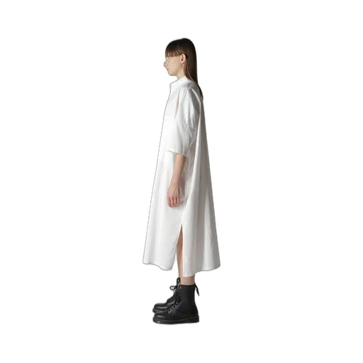 [Y's Born Product] Thin Cotton Twill Big Shirt Dress