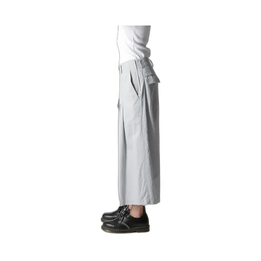 [Y's Born Product] Cotton Twill Random Tuck Pants