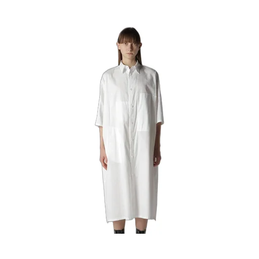 [Y's Born Product] Thin Cotton Twill Big Shirt Dress