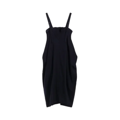 [Y's Born Product] Thin Cotton Twill Asymmeteric Shoulder Strap Dress