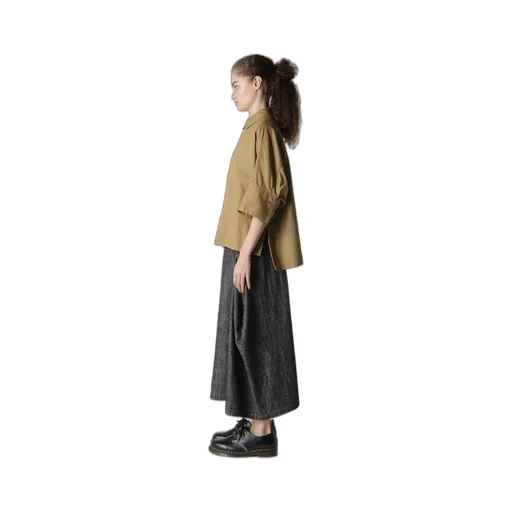 [Y's Born Product] Cotton Twill Wide Cuffs Shirt