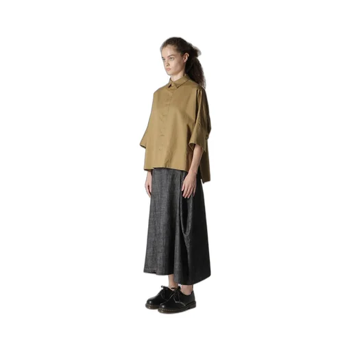 [Y's Born Product] Cotton Twill Wide Cuffs Shirt
