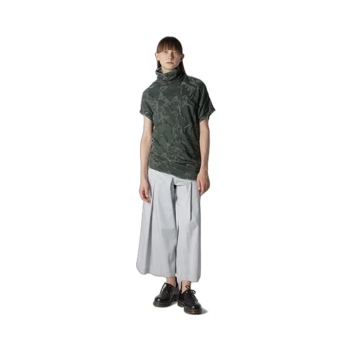 [Y's Born Product] Cotton Twill Random Tuck Pants