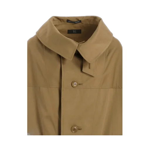 [Y's Born Product] Cotton Twill Long Cape Coat