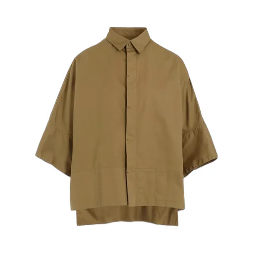 [Y's Born Product] Cotton Twill Wide Cuffs Shirt