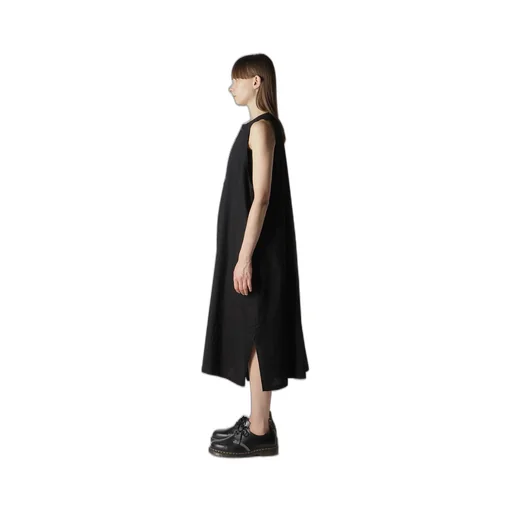 [Y's Born Product] Thin Cotton Twill Asymmeteric Button Dress