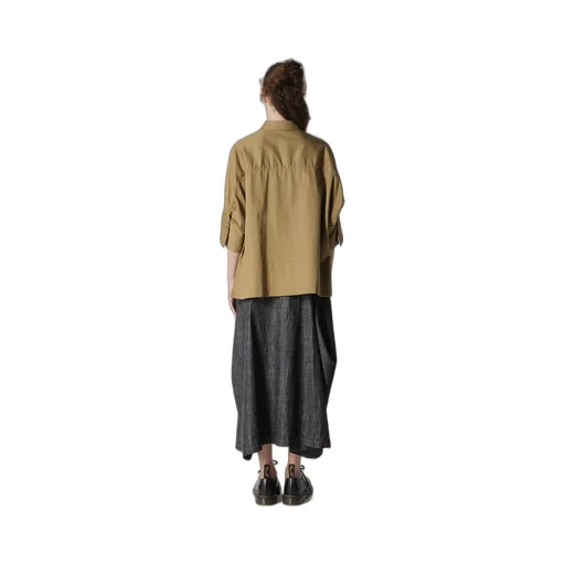 [Y's Born Product] Cotton Twill Wide Cuffs Shirt