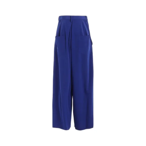 Crepe De Chine Doube Tucked Wide Pants
