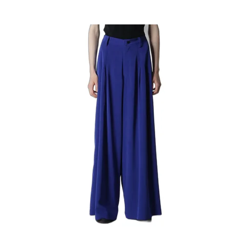 Crepe De Chine Doube Tucked Wide Pants