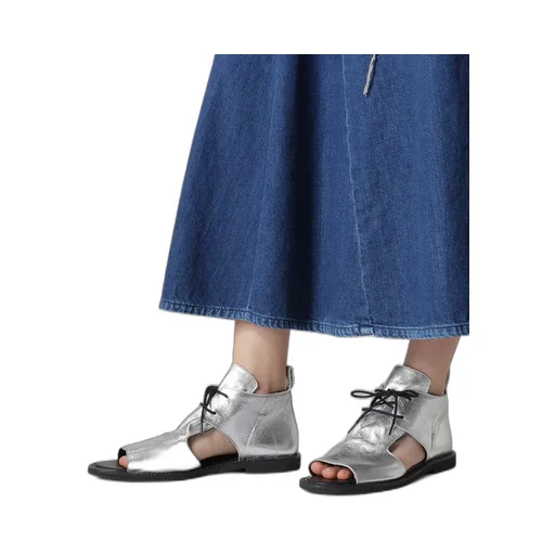 Soft Leather Drape Sandals