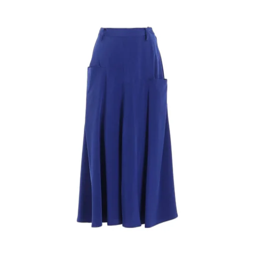 Crepe De Chine Front Panel Pocket Skirt