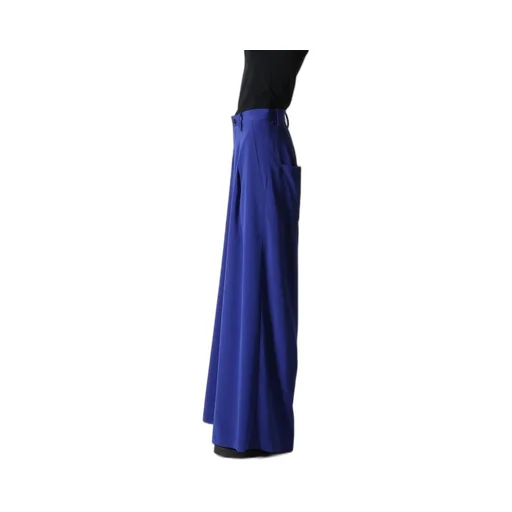 Crepe De Chine Doube Tucked Wide Pants