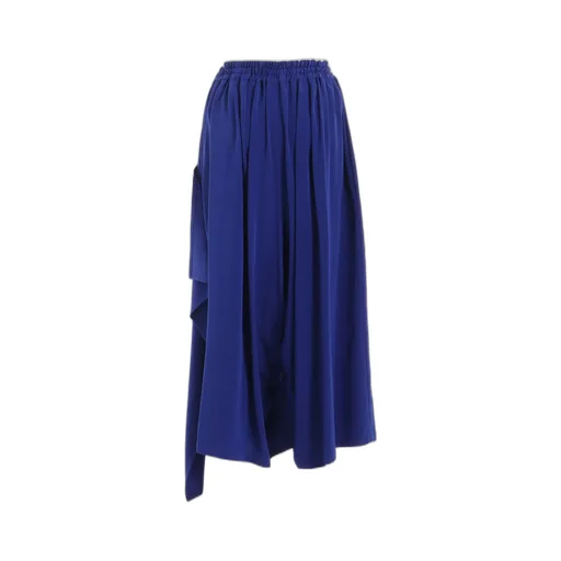 Crepe De Chine Side Cloth Elastic Pants