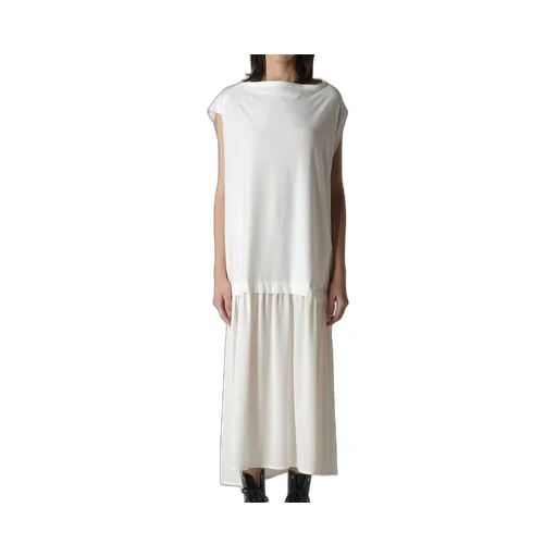 Crepe De Chine Cloth French Sleeve Dress