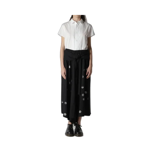 Cu/Ry Gabardine Dot Front Tied Pants