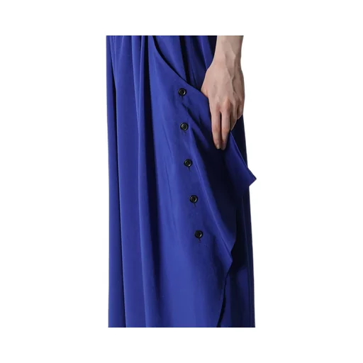 Crepe De Chine Side Cloth Elastic Pants
