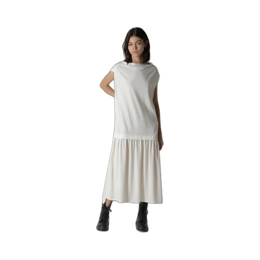 Crepe De Chine Cloth French Sleeve Dress